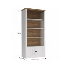 Könyvespolc R1, sosna andersen/tölgy lefkas, PROVANCE