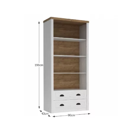 Könyvespolc R2, sosna andersen/tölgy lefkas, PROVANCE