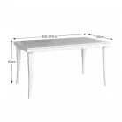 Étkezőasztal, nyitható, sosna andersen, 160-203x90 cm, KORA