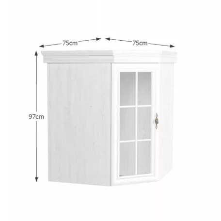 Vitrines szekrény, fali, sosna andersen, KORA KNN1