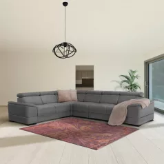 Sarokülőgarnitúra, szürke, jobbos, SEGORIA