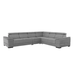 Sarokülőgarnitúra, szürke szövet, balos, SEGORIA