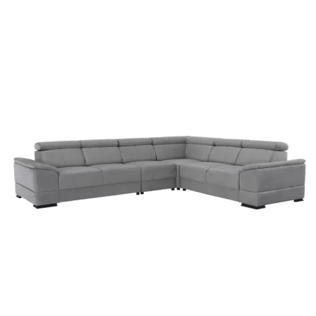 Sarokülőgarnitúra, szürke szövet, balos, SEGORIA