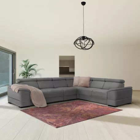 Sarokülőgarnitúra, szürke szövet, balos, SEGORIA