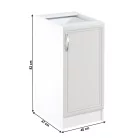 Alsószekrény D40, jobbos, fehér/sosna Andersen, SICILIA