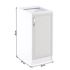 Alsószekrény D40, jobbos, fehér/sosna Andersen, SICILIA