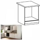 Beépítő alsószekrény D60ZK, fehér/sosna Andersen, SICILIA