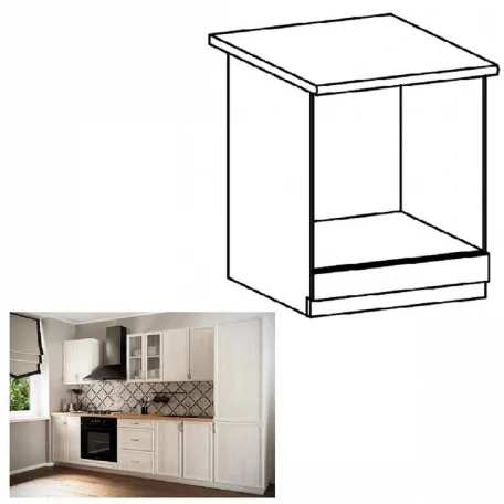 Beépítő alsószekrény D60ZK, fehér/sosna Andersen, SICILIA