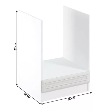 Beépítő alsószekrény D60ZK, fehér/sosna Andersen, SICILIA