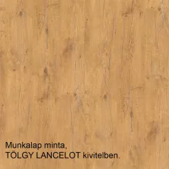   Alsószekrény D40S1 fiókkal, jobbos, fehér/sosna Andersen, SICILIA