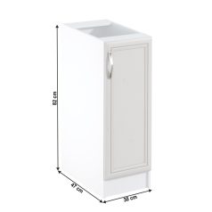 Alsószekrény D30, jobbos, fehér/sosna Andersen, SICILIA