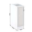 Alsószekrény D30, balos, fehér/sosna Andersen, SICILIA