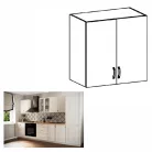 Felsőszekrény G80, fehér/sosna Andersen, SICILIA