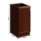 Alsószekrény D40, balos, dió Milano, SICILIA