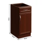 Alsószekrény D40S1 fiókkal, jobbos, dió Milano, SICILIA