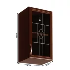 Felsőszekrény G40S üveggel, jobbos, dió Milano, SICILIA