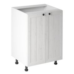 Alsószekrény ajtóval D60, fehér/sosna andersen, PROVANCE