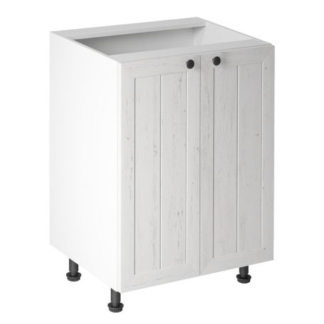 Alsószekrény ajtóval D60, fehér/sosna andersen, PROVANCE