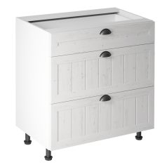   Alsószekrény három fiókkal D80S3, fehér/sosna andersen, PROVANCE