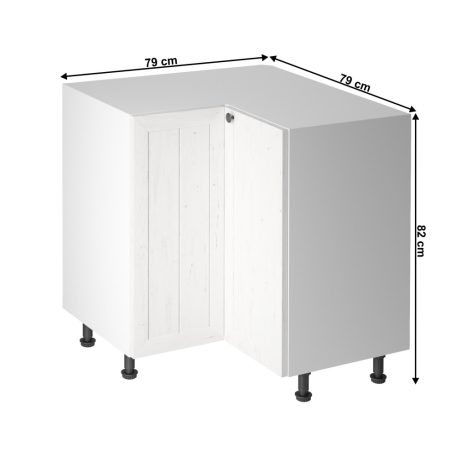 Alsó sarokszekrény D90N, fehér/sosna andersen, PROVANCE