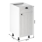 alsószekrény fiókkal D40S1, fehér/sosna andersen, PROVANCE