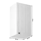 Felsőszekrény G40, jobbos, fehér/sosna andersen, PROVANCE