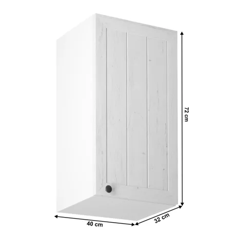 Felsőszekrény G40, jobbos, fehér/sosna andersen, PROVANCE