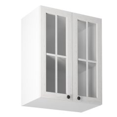   Kétajtós felsőszekrény üveggel G60S, fehér/sosna andersen, PROVANCE