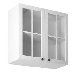   Kétajtós felsőszekrény üveggel G80S, fehér/sosna andersen, PROVANCE