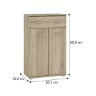 Komód, sonoma tölgyfa, MARIO NEW TYP G