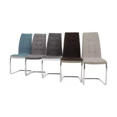 Étkezőszék, mentol/szürke/króm, SALOMA NEW