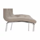 Étkezőszék, bézs/króm, GERDA NEW