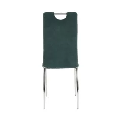 Étkezőszék, ciánkék szövet/króm, OLIVA NEW