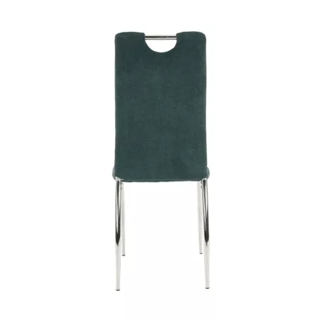 Étkezőszék, ciánkék szövet/króm, OLIVA NEW