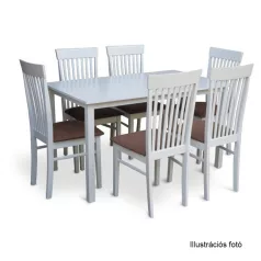 Étkezőasztal, fehér, 135x80 cm, ASTRO NEW