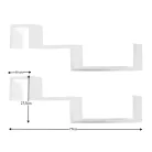 Polc készlet 2 polcos, fehér, FRI NEW