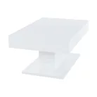 Dohányzóasztal tárolóhellyel, fehér magas fényű, DIKARO