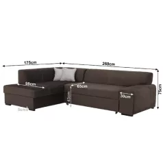 Ülőgarnitúra, barna, balos, MINERVA