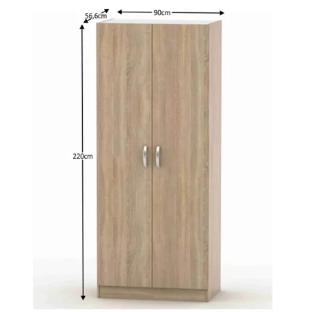2-ajtós szekrény, tölgy sonoma, BETTY 2 BE02-002-00