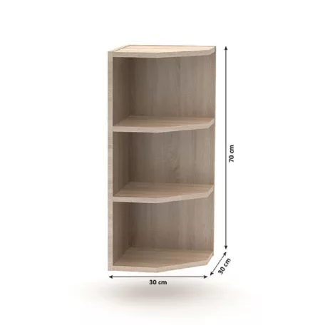 Befejező felsőszekrény, tölgy sonoma, NOVA PLUS NOPL-003-OH