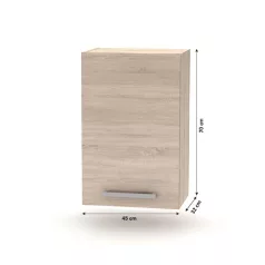   Felsőszekrény 45 1DV,  tölgy sonoma, NOVA PLUS NOPL-024-OH