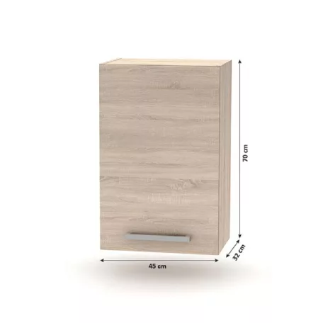 Felsőszekrény 45 1DV,  tölgy sonoma, NOVA PLUS NOPL-024-OH