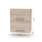 Billenő felsőszekrény 2DV, tölgy sonoma, NOVA PLUS NOPL-008-VH