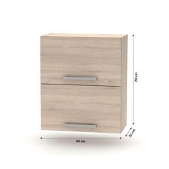   Billenő felsőszekrény 2DV, tölgy sonoma, NOVA PLUS NOPL-008-VH