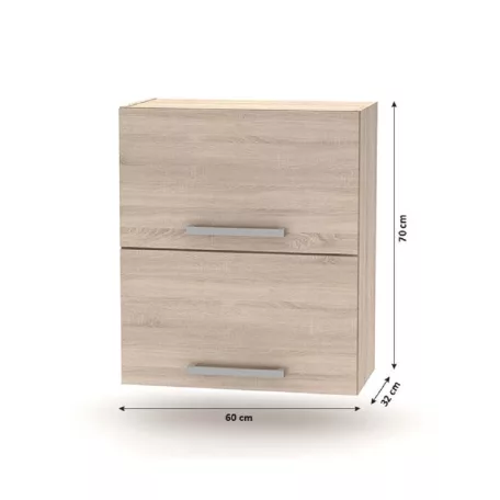 Billenő felsőszekrény 2DV, tölgy sonoma, NOVA PLUS NOPL-008-VH