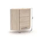 Felső sarokszekrény 1DV, tölgy sonoma, NOVA PLUS NOPL-013-OH