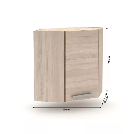 Felső sarokszekrény 1DV, tölgy sonoma, NOVA PLUS NOPL-013-OH