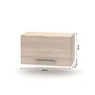 Felső páraelszívó szekrény 1DV, tölgy sonoma,  NOVA PLUS NOPL-011-OH