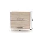 Billenő felsőszekrény 2DV, tölgy sonoma, NOVA PLUS NOPL-015-OH