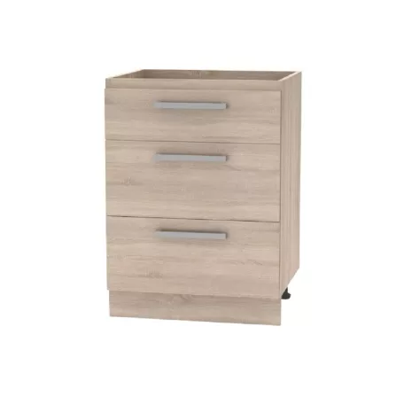 Fiókos alsószekrény 60, tölgy sonoma, NOVA PLUS NOPL-058-0S